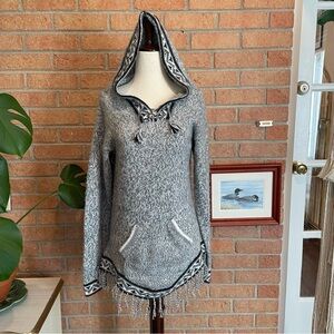 Vintage Hooded Grey Sweater Size Small